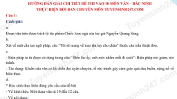 Gợi ý đáp án đề thi môn Ngữ văn vào lớp 10 tỉnh Bắc Ninh năm 2021 đầy đủ nhất