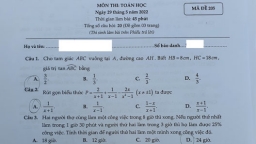 Đề thi, đáp án môn Toán vào lớp 10 Chuyên Khoa học Xã hội và Nhân văn năm 2022 đầy đủ nhất