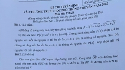 Đáp án, đề thi vào lớp 10 chuyên Toán trường Chuyên Sư phạm 2022 đầy đủ nhất