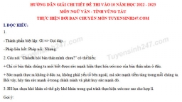 Gợi ý đáp án môn Ngữ văn vào lớp 10 tỉnh Bà Rịa - Vũng Tàu năm 2022 mới nhất