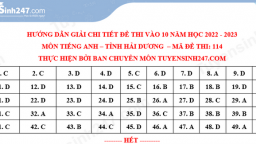 Gợi ý đáp án đề thi môn Tiếng Anh vào lớp 10 tỉnh Quảng Bình năm 2022 chính xác nhất, đầy đủ các mã đề