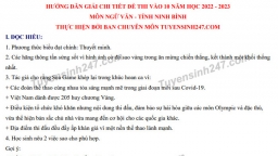 Gợi ý đáp án môn Ngữ văn vào lớp 10 tỉnh Ninh Bình năm 2022 nhanh nhất, nóng nhất