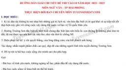 Gợi ý đáp án môn Ngữ văn vào lớp 10 Hải Phòng năm 2022 nhanh nhất, mới nhất