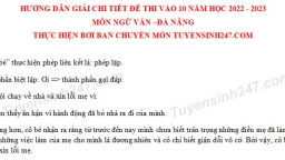 Gợi ý đáp án môn Ngữ văn vào lớp 10 Đà Nẵng năm 2022 đầy đủ, chi tiết nhất