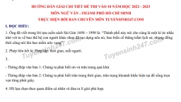 Gợi ý đáp án Ngữ văn vào lớp 10 TP.HCM năm 2022 đầy đủ, chi tiết nhất