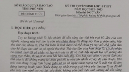 Đề thi vào lớp 10 môn Ngữ văn Phú Yên năm 2022 nhanh nhất, mới nhất