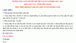 Gợi ý đáp án Ngữ văn vào lớp 10 Tiền Giang năm 2022 đầy đủ nhất