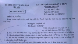 Đề thi môn Ngữ văn vào lớp 10 Hà Nội năm 2022 nóng nhất, mới nhất