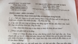 Đề thi, đáp án môn Ngữ văn vào lớp 10 Trà Vinh 2022 đầy đủ nhất