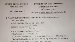 Đề thi, đáp án môn Toán vào lớp 10 Trà Vinh 2022 đầy đủ nhất