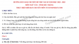 Gợi ý đáp án môn Ngữ văn vào lớp 10 tỉnh Sóc Trăng năm 2022 đầy đủ nhất