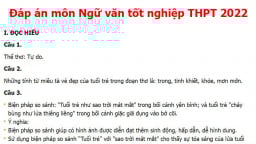 Gợi ý đáp án môn Ngữ văn tốt nghiệp THPT 2022 đầy đủ nhất