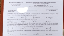 Đề thi môn Vật lý tốt nghiệp THPT 2022 đầy đủ 24 mã đề có đáp án