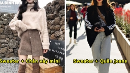 6 cách phối đồ với áo sweater cực xinh dành cho chị em phụ nữ