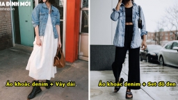 6 cách phối áo khoác denim dáng rộng sành điệu cho phái đẹp dịp Tết