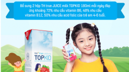 TH true JUICE milk TOPKID đồng hành cùng bé cho ngày dài đầy năng lượng