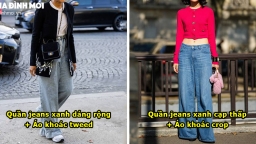 7 cách phối đồ với quần jeans xanh sành điệu như dân Paris