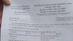 Đề khảo sát học sinh lớp 12 môn Hóa học của Sở GD&ĐT Hà Nội