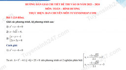 Gợi ý đáp án môn Toán vào lớp 10 Bình Dương năm 2023 đầy đủ nhất