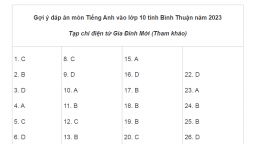 Đề thi môn Tiếng Anh vào lớp 10 Bình Thuận năm 2023 có đáp án sớm nhất