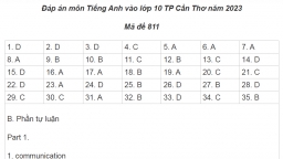 Đề Tiếng Anh vào lớp 10 TP Cần Thơ năm 2023 mới nhất có đáp án