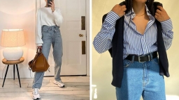 7 outfit chứng minh quần jeans cạp cao luôn sang trọng