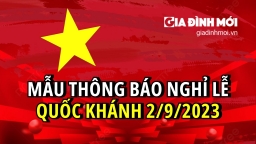 Mẫu thông báo nghỉ lễ 2/9/2023 ngắn gọn, chuyên nghiệp nhất