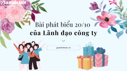 Bài phát biểu 20/10 của lãnh đạo công ty hay, ngắn gọn nhất