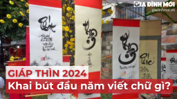 Khai bút đầu năm Giáp Thìn 2024 nên viết chữ gì để may mắn?