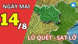 Dự báo thời tiết ngày mai 14/8: Đề phòng lũ quét và sạt lở đất