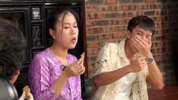 Quyền Linh thách Lâm Vỹ Dạ ăn mè xửng “nuốt không kịp cười” khi ghi hình ở Huế