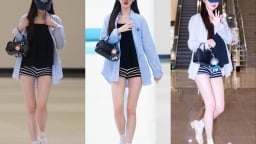 'Công chúa Kpop' gây náo loạn sân bay vì hình thể đầy cuốn hút