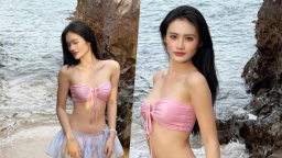 Thời trang đi biển của Hoa hậu Ý Nhi: Khi kín đáo, khi xinh đẹp tựa thiên thần