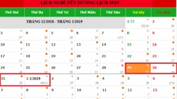 Lịch nghỉ Tết: Tết Dương lịch 2019, Tết Nguyên đán Kỷ Hợi 2019 được nghỉ mấy ngày?