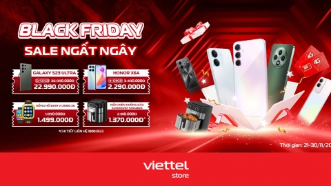 Black Friday 2024 tại Viettel Store: Sale ngất ngây, mua sắm thả ga