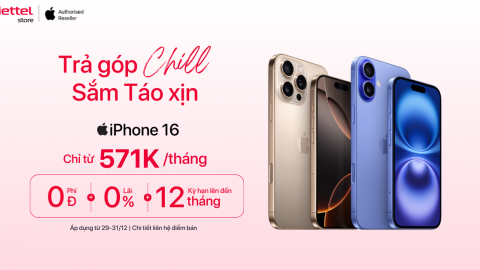 Sở hữu iPhone 16 dễ dàng tại Viettel Store chỉ từ 571k: “Trả Góp Chill, Sắm Táo xịn”