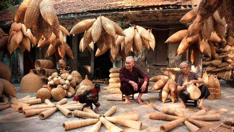 Nét đẹp cổ kính của làng nghề đan đó hơn 200 năm tuổi ở Bắc Bộ