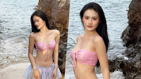 Thời trang đi biển của Hoa hậu Ý Nhi: Khi kín đáo, khi xinh đẹp tựa thiên thần