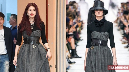 'Đụng độ' váy áo với người mẫu Dior, Suzy bị chê lép vế vì 1 khuyết điểm dễ thấy