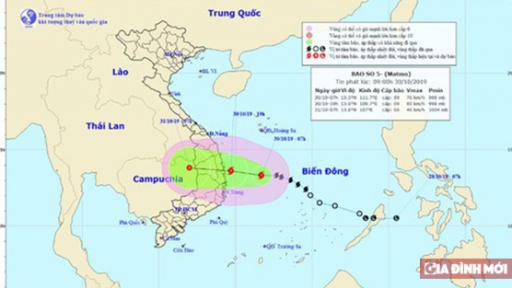 Tin bão mới nhất: Cơn bão số 5 đổ bộ đất liền từ chiều tối nay