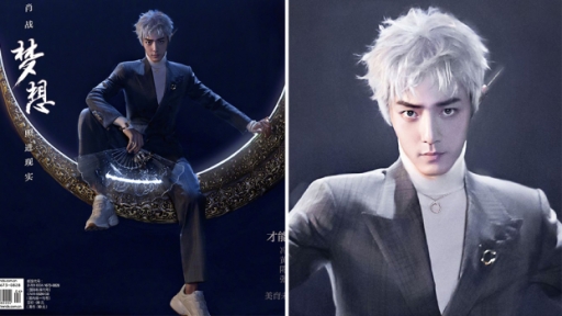 Tiêu Chiến nhuộm tóc bạch kim đẹp trai như 'Jack Frost' trên tạp chí Bazaar