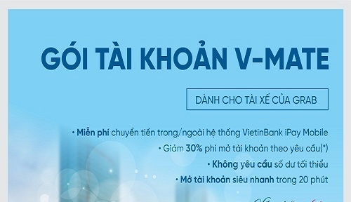 VietinBank ra mắt Gói tài khoản thanh toán dành riêng cho tài xế của Grab