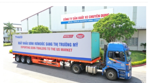 THACO đẩy mạnh xuất khẩu sơmi rơmoóc sang thị trường Mỹ