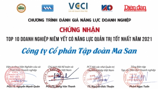 Vietnam the Best Companies 2021 vinh danh Masan Group và hai công ty thành viên