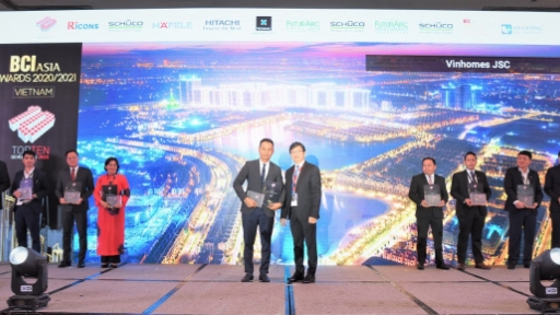 Vinhomes được vinh danh chủ đầu tư bất động sản hàng đầu Việt Nam tại BCI Asia Awards