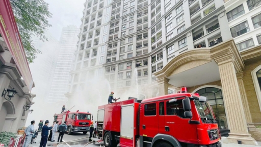 Tập huấn và diễn tập PCCC tại tòa nhà Sunshine Palace