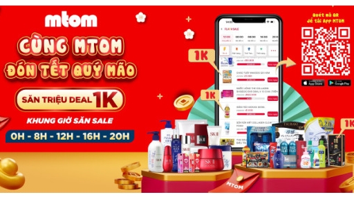 Cách săn sale 1K trên sàn TMĐT Shop Thương gia Thị trường (MTOM)