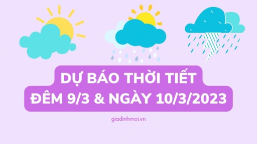 Dự báo thời tiết đêm nay và ngày mai 10/3/2023 trên cả nước