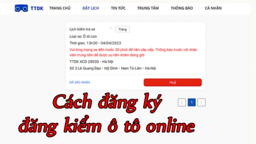 Cách đăng kí đăng kiểm xe ô tô online (trực tuyến)