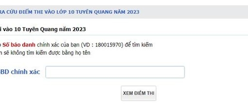 Tra cứu điểm thi tuyển sinh vào lớp 10 tỉnh Tuyên Quang năm 2023 mới nhất, chính xác nhất